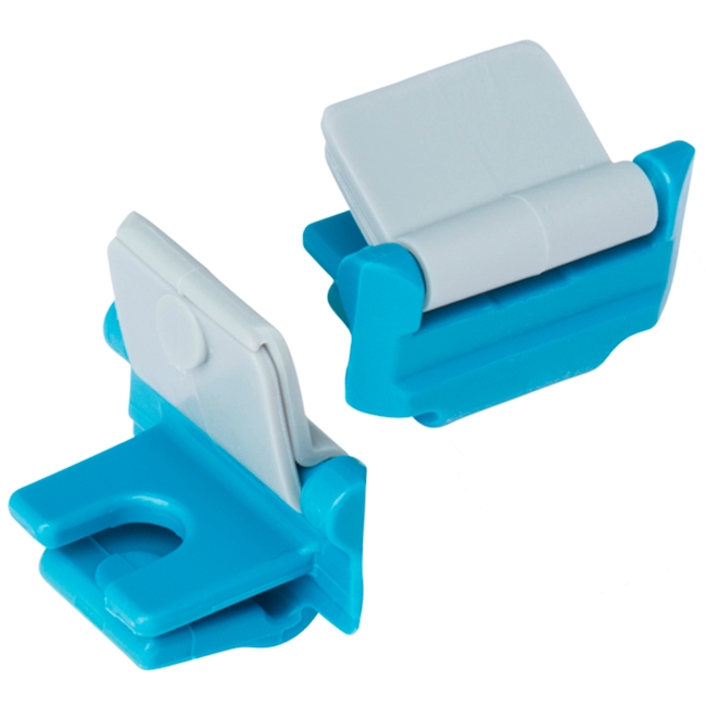 Hinge for lids, blue